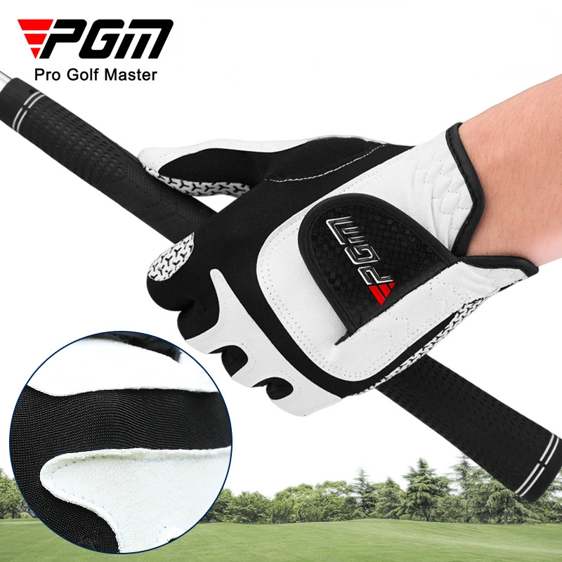 PGM Professional Golf Gloves Microfiber Cloth Fabric Breathable Non-Slip Club Swing Putting Training Glove ST037