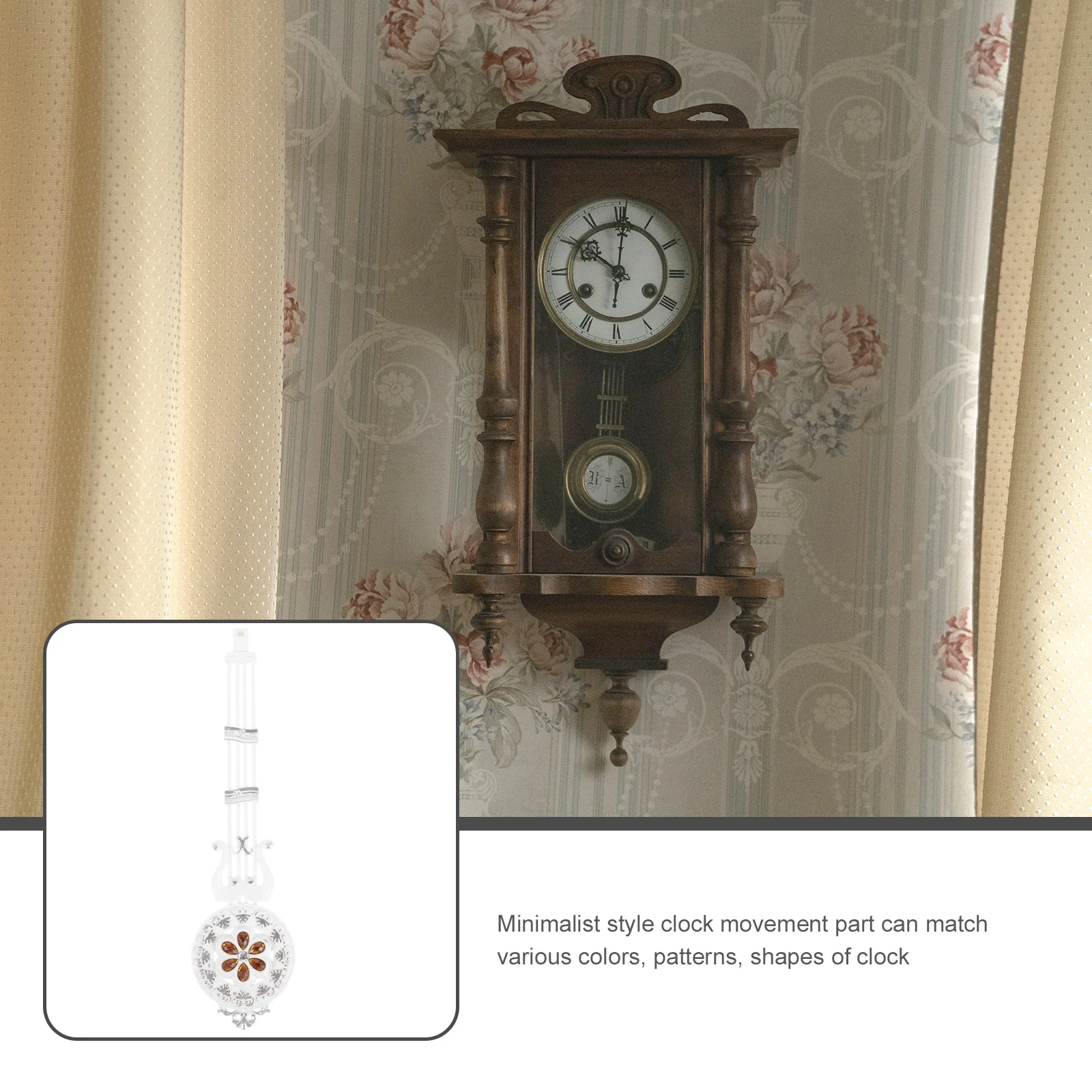 

Quartz 30cm White Wall Clock Replacement Pendulum Parts Replacement Accessories Metal Wall Clock Parts Mechanism Supplies