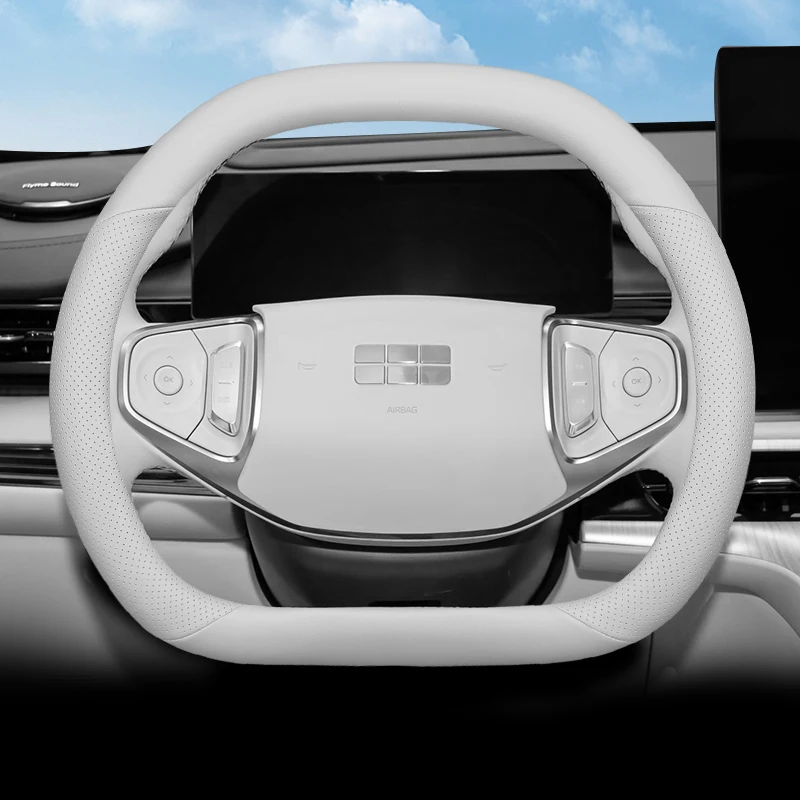 

Leather Car Steering Wheel Cover for Geely EX5 2025 2026 Accessories