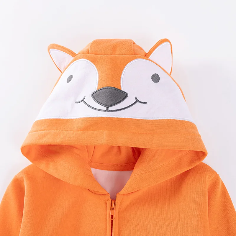 

Autumn Fleece-Lined Boys' Sweatshirt Cute Hooded Children's Jacket Boys' Windbreaker Top