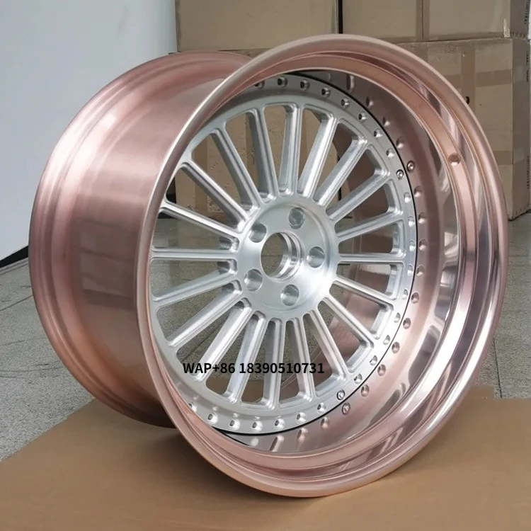 

Polished Rose Gold Aluminum Alloy R19 Forged Wheels 4 Pieces Lightweight Sport SUV 5x114.3 Bolt New