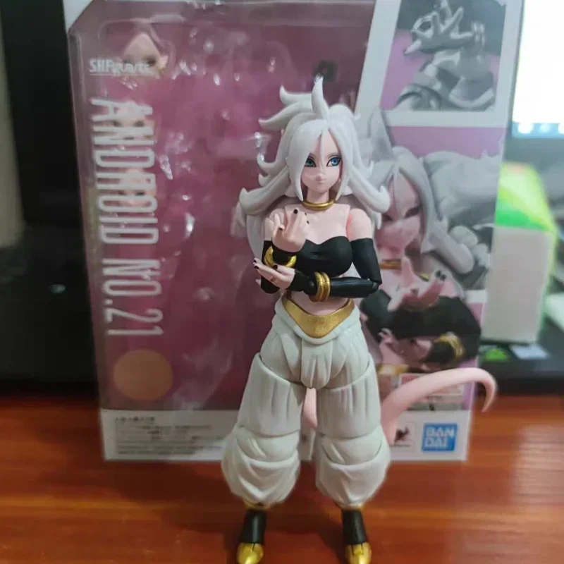 

In Stock 14.5cm Bandai Shf Dragon Ball Z Android 21 S.h.figuarts Genuine Collectible Action Figure Anime Model Toys Gift