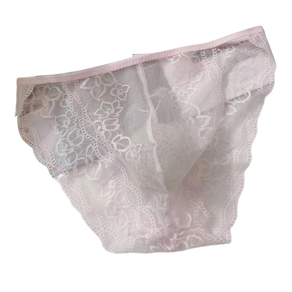 Stretchy Men's Lingerie Jockstraps Skin,Pink,Black Men Lace Briefs Quick Dry Soft Fabric 90 Polyamide 10 Spandex