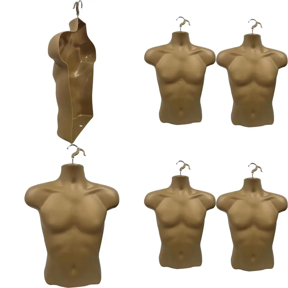

Bronze Male Mannequins, S-M Sizes, Rounded Waist, Hanging Hook Only