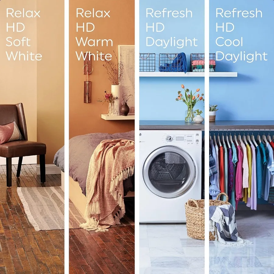 Relax LED Light Bulbs 40 Watt Soft White A19 4 Pack