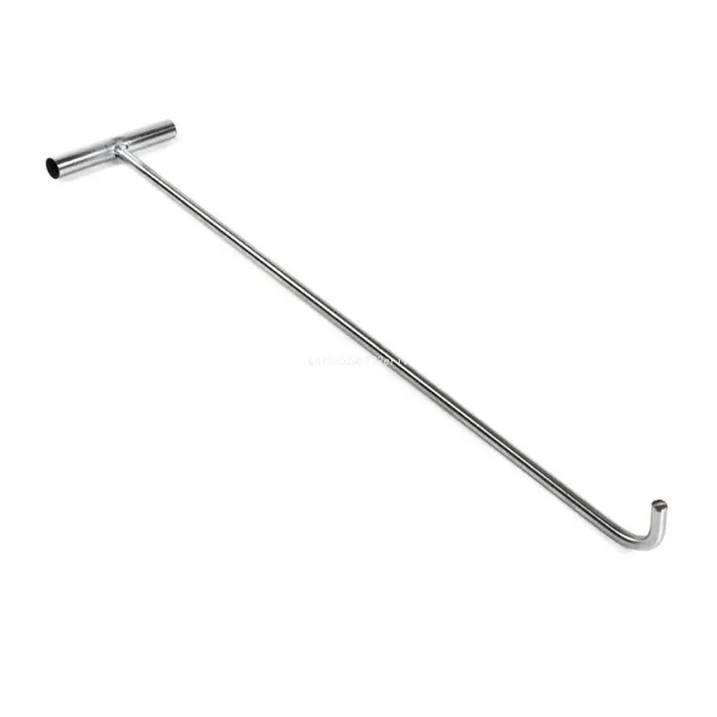 Stainless Steel Manhole Cover Hook Heavy Duty Lifter Manhole Hook Tool for Sewer and Drain Grates Safe and Easy Access