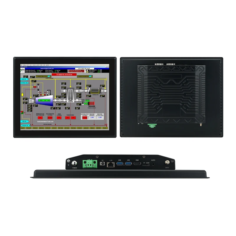 17/19/21.5 Inch Capacitive Touch Panel PC Aluminum Alloy Die-casing Industrial All-in-One Computer System Industrial HMI