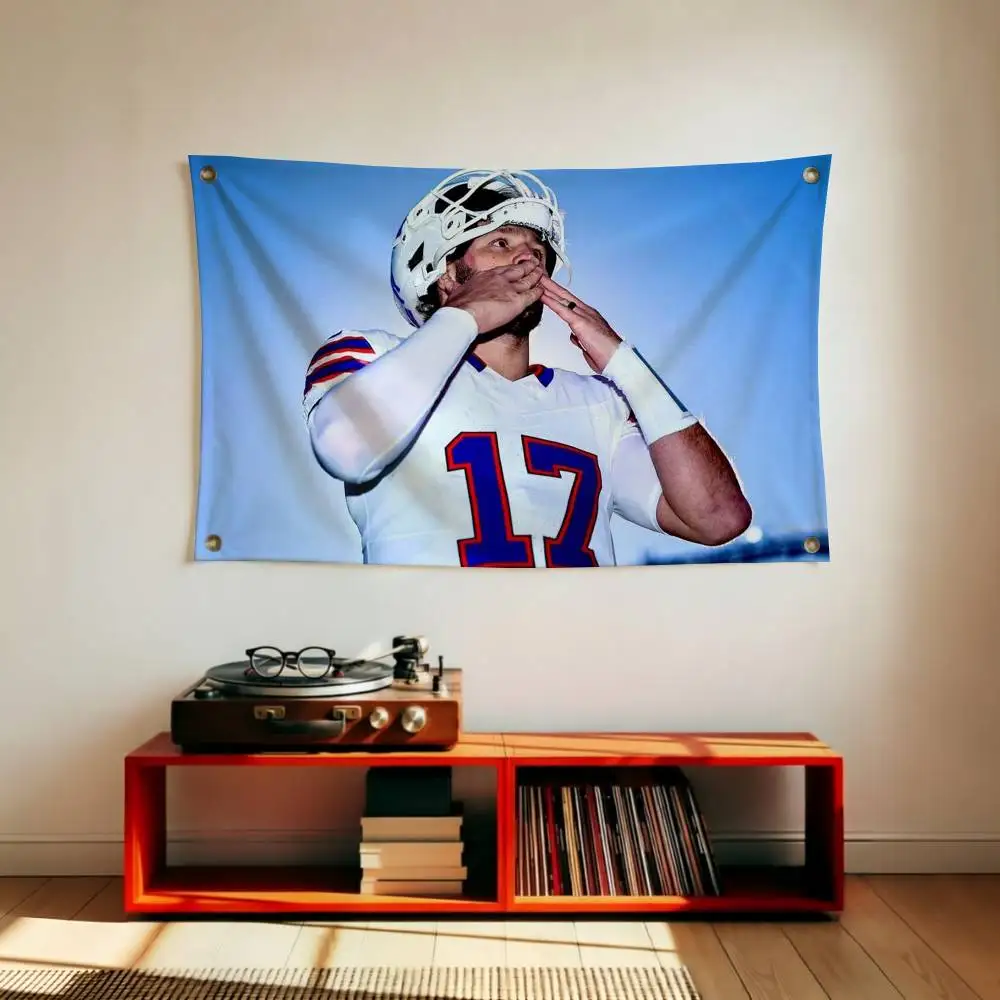 American football Josh A-Allen Flag Suitable For Party Club Outdoor Interior Wall Decoration Banner Fans Gift