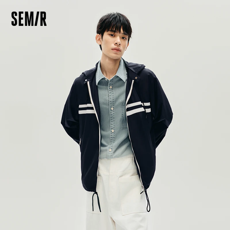 Semir Jacke Männer Herbst Lose Mit Kapuze Oberbekleidung 2025, Neue Nautische Retro Sportliche Top Mode Trendy Männer Tragen