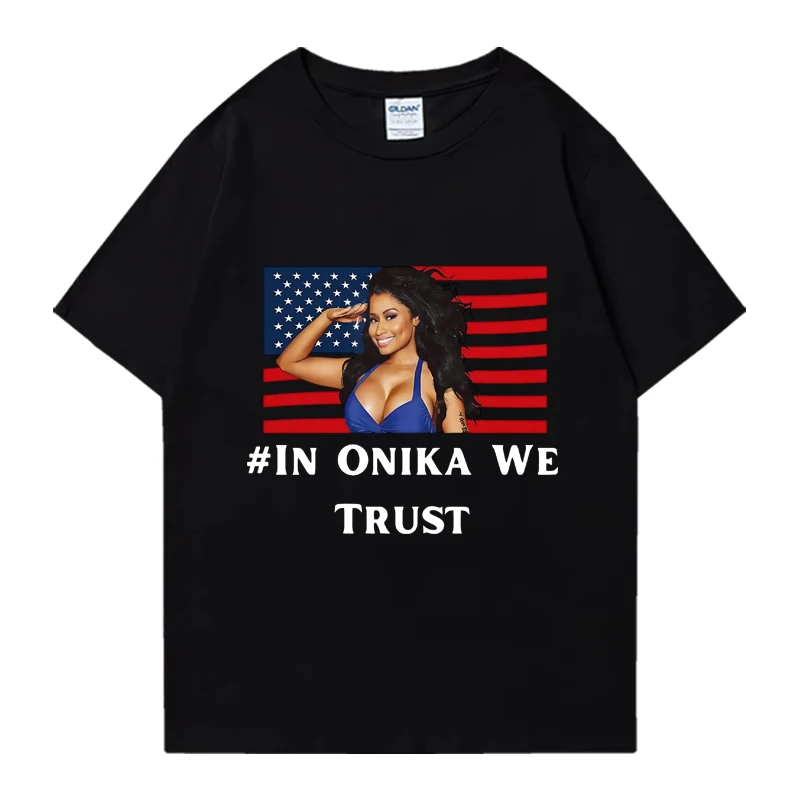 

Hot sale In Nicki Minaj We Trust Onika Graphics T shirt Men Women Hip Hop vintage streetwear Unisex Cotton short sleeve T-shirts