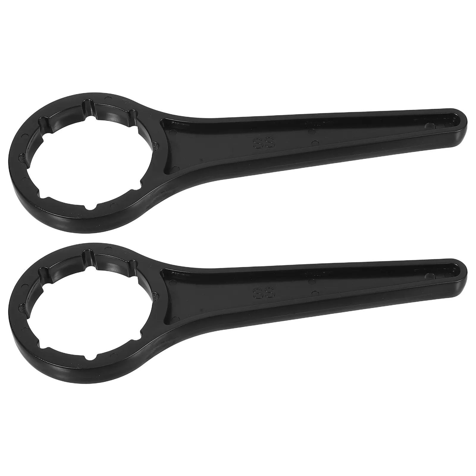 Picture 6: 2Pcs Plastic Drum Wrench Black Drum Opening Tool for Chemical Barrels Stackable Containers Efficient Lid Sealing Tool