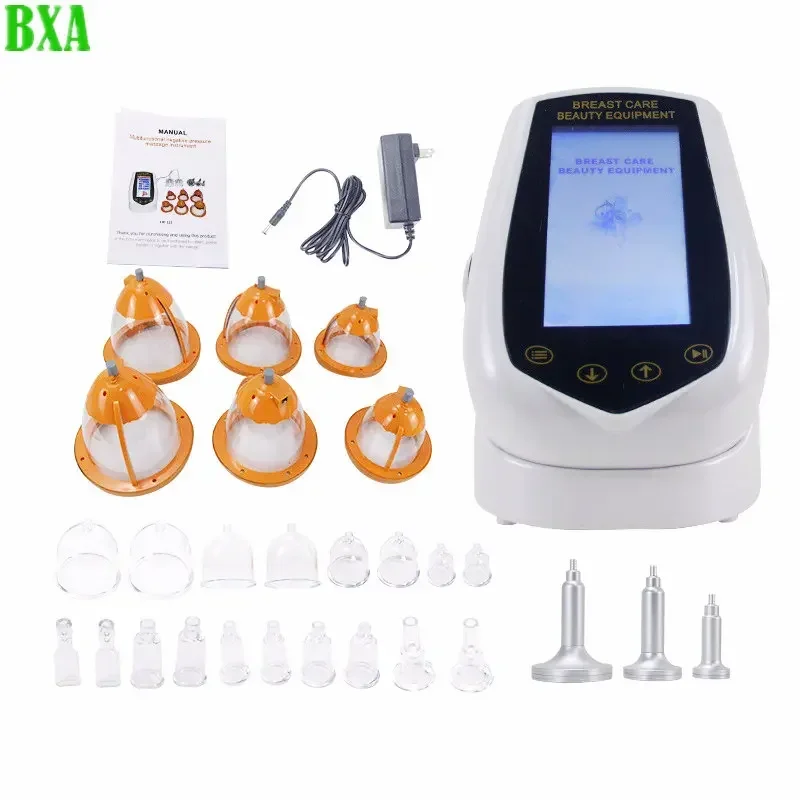 

4in1 Electric Chest Massager Vibrating Vacuum Breast Augmentation Machine Buttocks Suction Pump Ems Stimulates Buttocks Firming