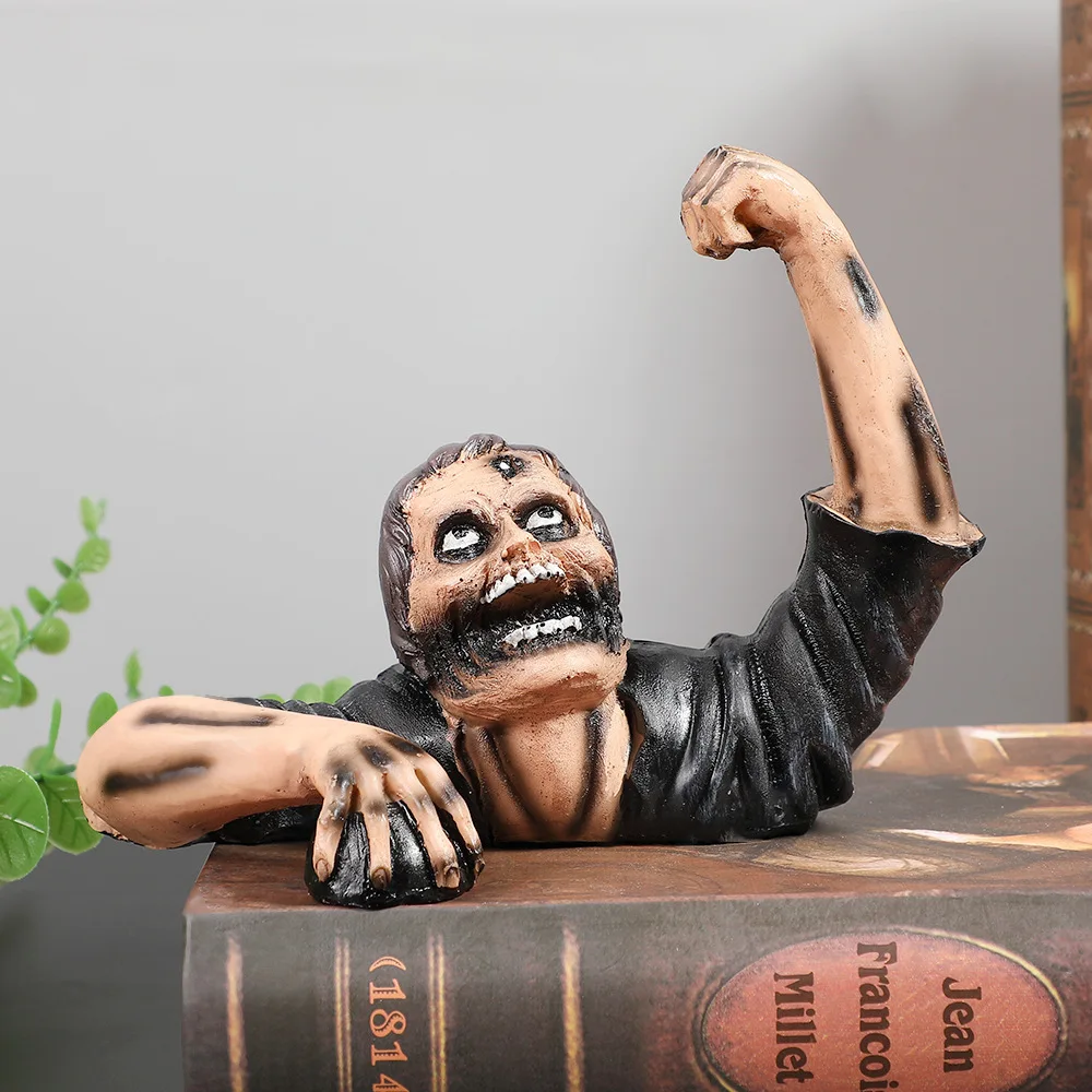 Creepy Zombie Lantern Statue- Halloween/Easter Decorative Figurine, Dark Garden Ornament