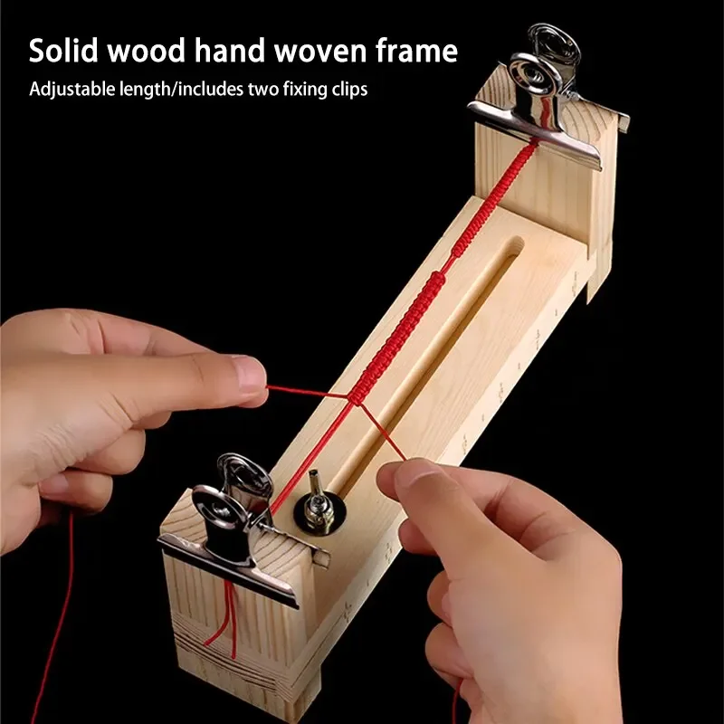 

Diy Bracelet Red Rope Solid Wood Braiding Frame Handmade Tools Braided Rope Artifacts Fixed Plate Leather die cutter Cuero