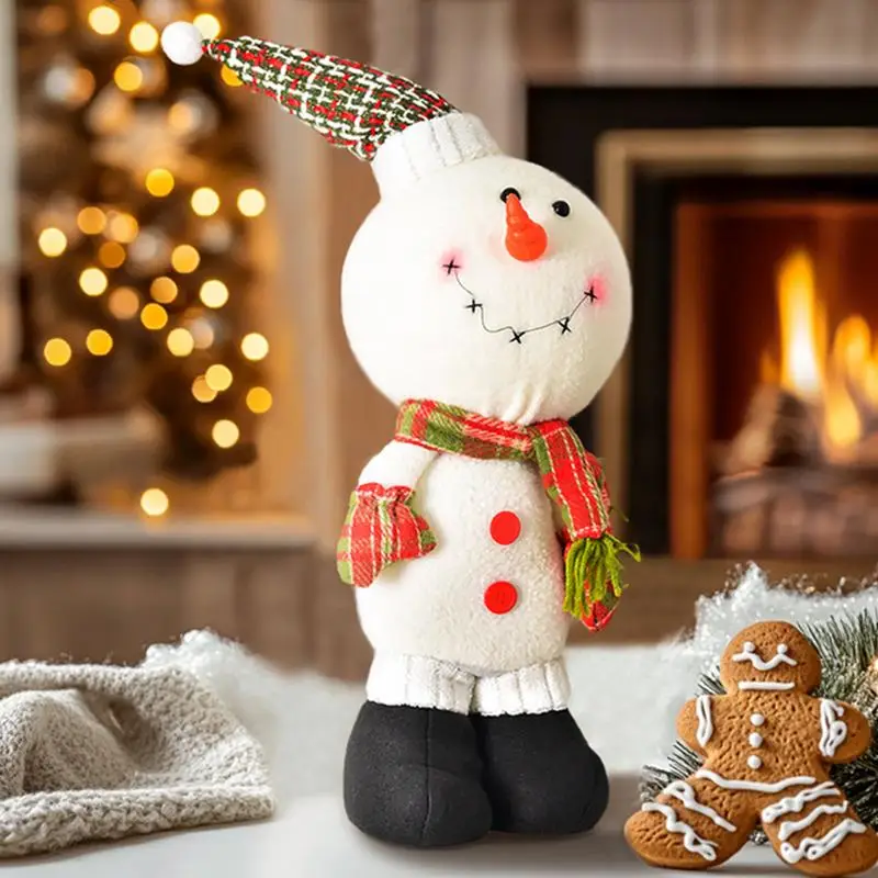 Poupées de bonhomme de neige en peluche de Noël pour tout-petits garçons et filles, animal mignon, câlin, doux