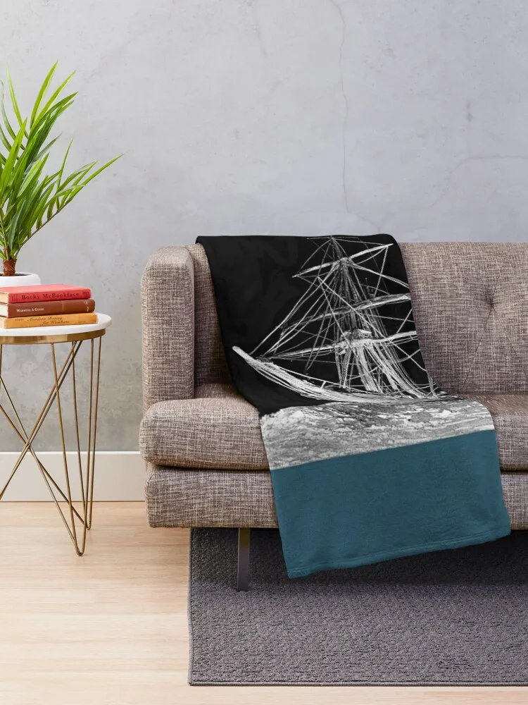 Antarctic Expedition, Ship Endurance Caught in Ice, 1915 Throw Blanket Thermals For Travel Baby Flannel Plush Blankets