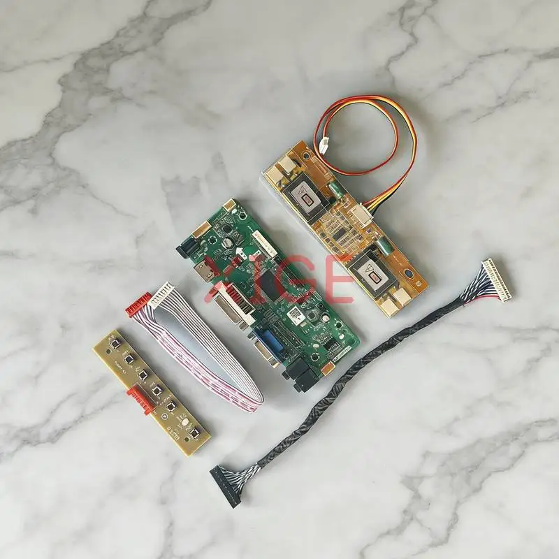 

Плата контроллера ЖК-экрана, совместимая с M170E5 M170E7 M170E6 MT170EN01, VGA DVI HDMI 1280*1024 4-CCFL 30 Pin LVDS 1280x1024, комплект для самостоятельной сборки