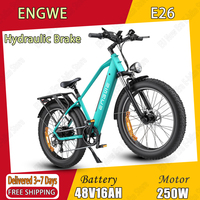 ENGWE E26 Electric Bike 250W Motor 48V16AH Lithium Battery Hydraulic Brake E-bike 26*4.0 Inch Fat Tire Mountain Electric Bicycle