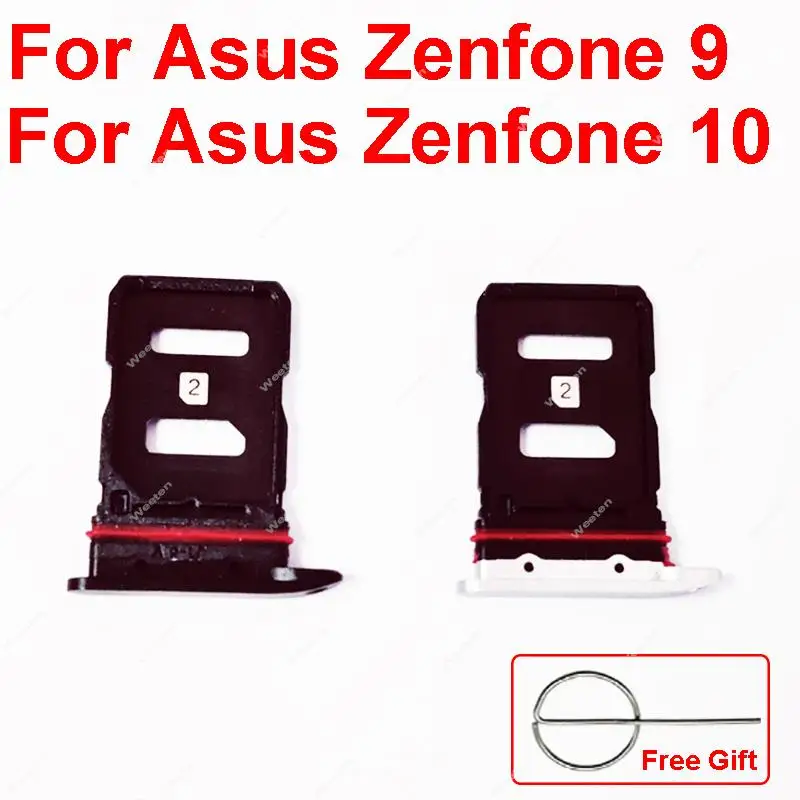 SIM Card Tray For Asus Zenfone 9 AI2202 Zenfone 10 AI2302   Card Tray Reader Adapter Sim Card Slot Holder Replacement