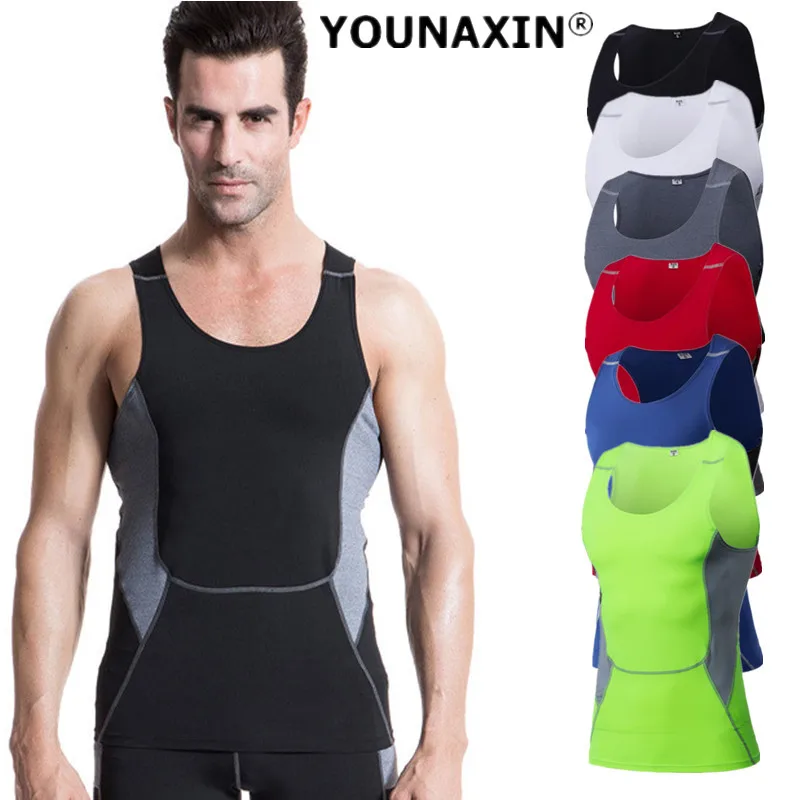 

Men Yoga Gym Running Tops Perspiration Sport Vest Tank Compression Base Layer Tights Cycling Basketball Fitness Sweatshirt