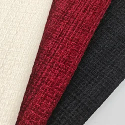 50x145cm Fashion Red/White/Black Yarn-Dyed Braided Tweed Fabric For Women Autumn Jacket Dress Suit Coat Handbag DIY Cloth Sewing