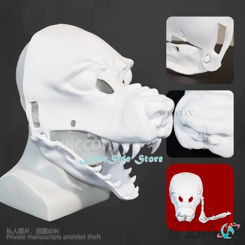 

Furry Cosplay Animal Artist Horror Kigurumi Furrysuit Costume Anime 3D Polylactic Acid Mask Dog Skull Diy Props Gifts