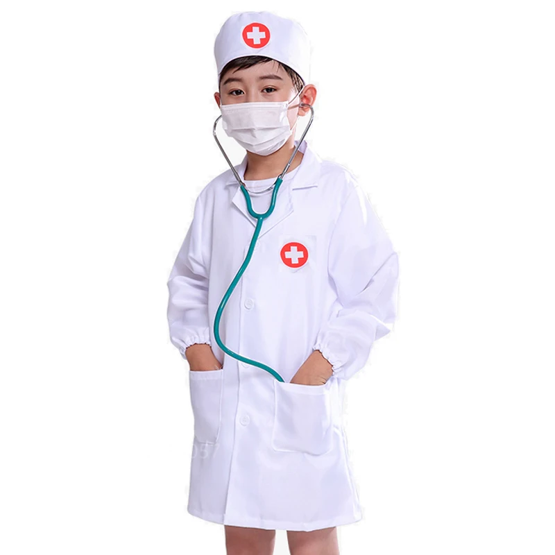 Kinderen Gesimuleerde Arts Uniform Speelgoed Plastic Fantasiespel Blauw Pak Stethoscoop Ouder-kind Interactieve Spelletjes Kinderen Geschenken TMZ