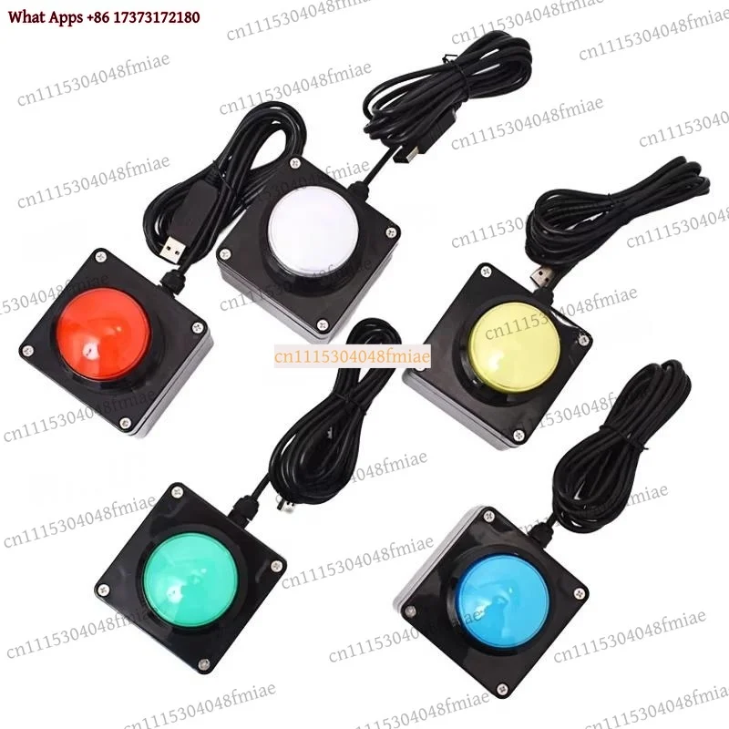 60mm USB Wireless Remote Button Buzzer Lottery Shortcut Keyboard Mouse Simulator