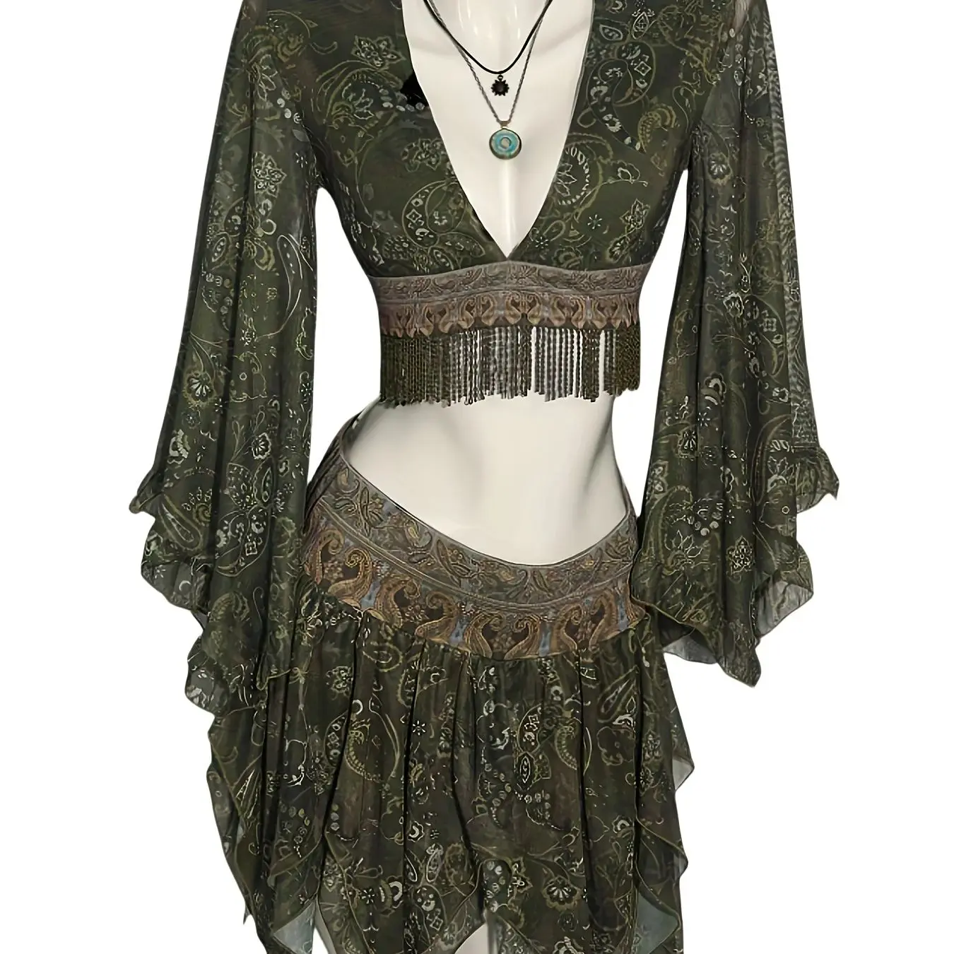 Robe élégante de couleur vert nuage pour femmes, noble et exclusive, ensemble de jupe digne