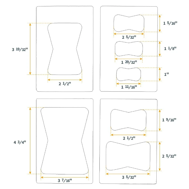 Butterfly Inlay Template Woodworking Bowtie Key Wood Bow Tie Mortise Inlays Bushing Router and Decorative Templates