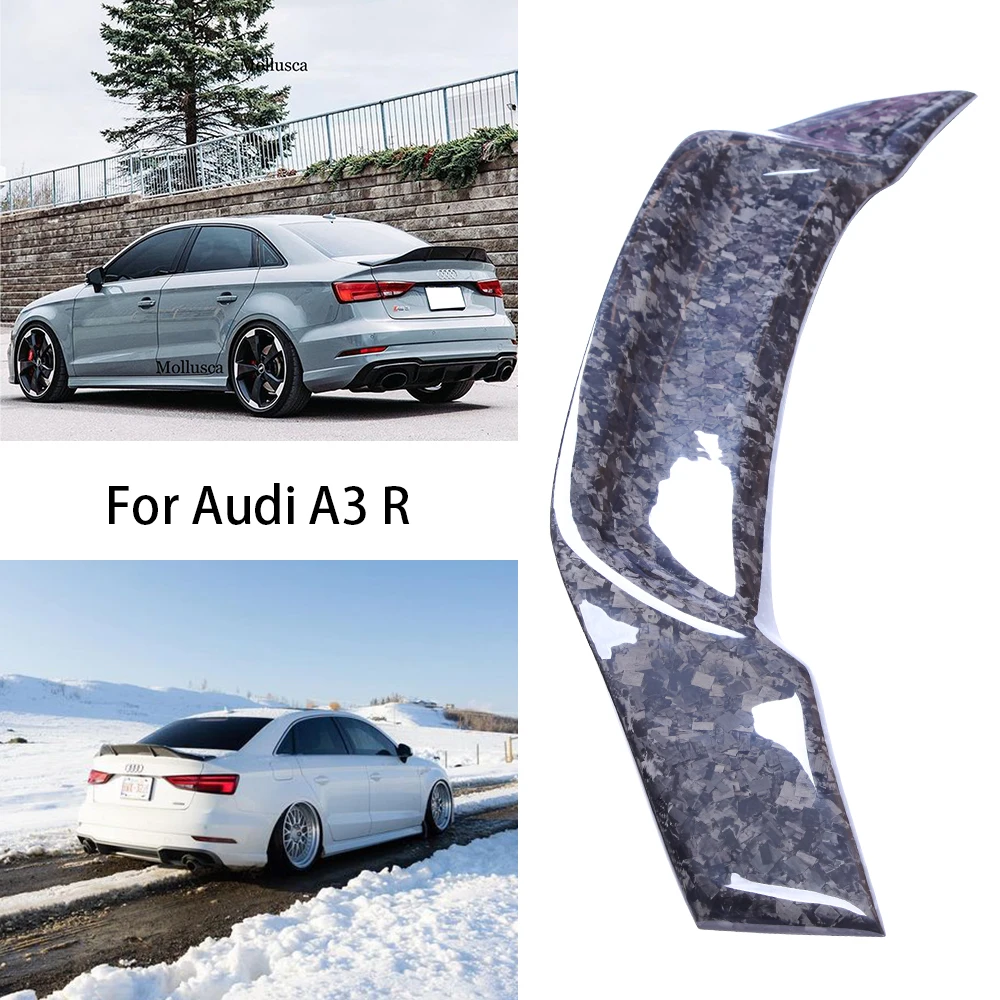 

For AUDI A3 S3 RS3 8V R Style Real Forged Carbon Fiber Material Rear Spoiler Trunk Wing 2013-2020