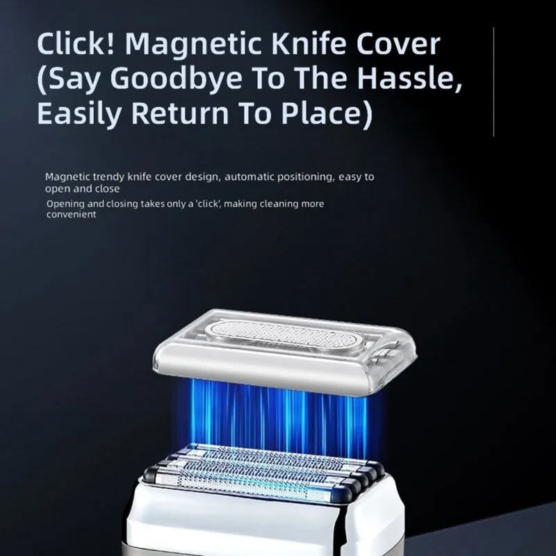 A21F-For Home& Travel Electric Rotary Shaver-Rechargeable, 5 Blades, Portable, Waterproof