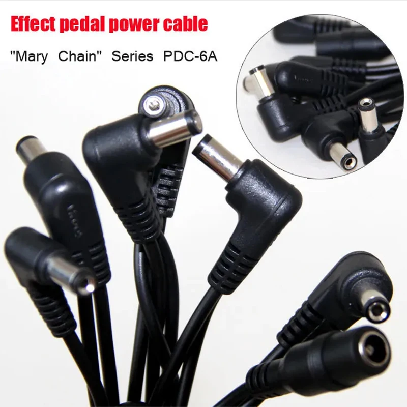 Free shipping  Effects pedal Power cable Series PDC-6A 8 Plug Angled Head Multi DC Power Cable