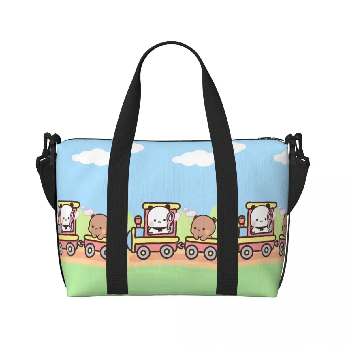 

Пляжная большая сумка Bubu Dudu на заказ для женщин Kawaii с большим отделением, пляжные дорожные сумки для спортзала