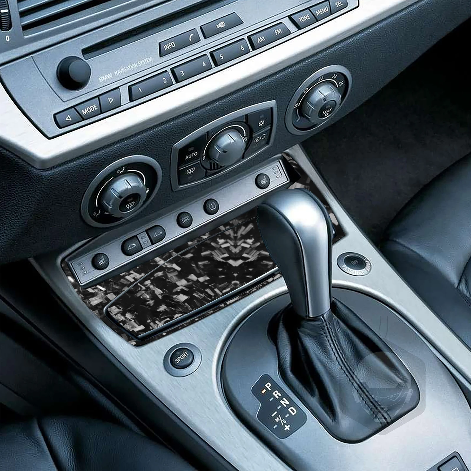 For BMW Z4 E85 E86 2003-2008 Forged Carbon Fiber Central Seat Ventilation Ashtray Panel Cover Decorative Car Accessories Sticker - view 2