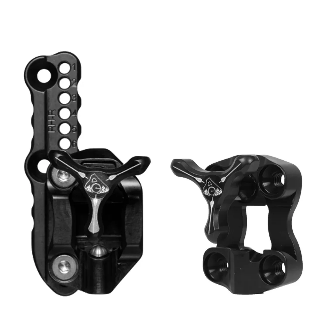 Variable Range Wedge Lock Bow Sight Mount with Tri-Star Knob, Adjustable Bracket for Hunting Compound Bow, Archery Accessory
