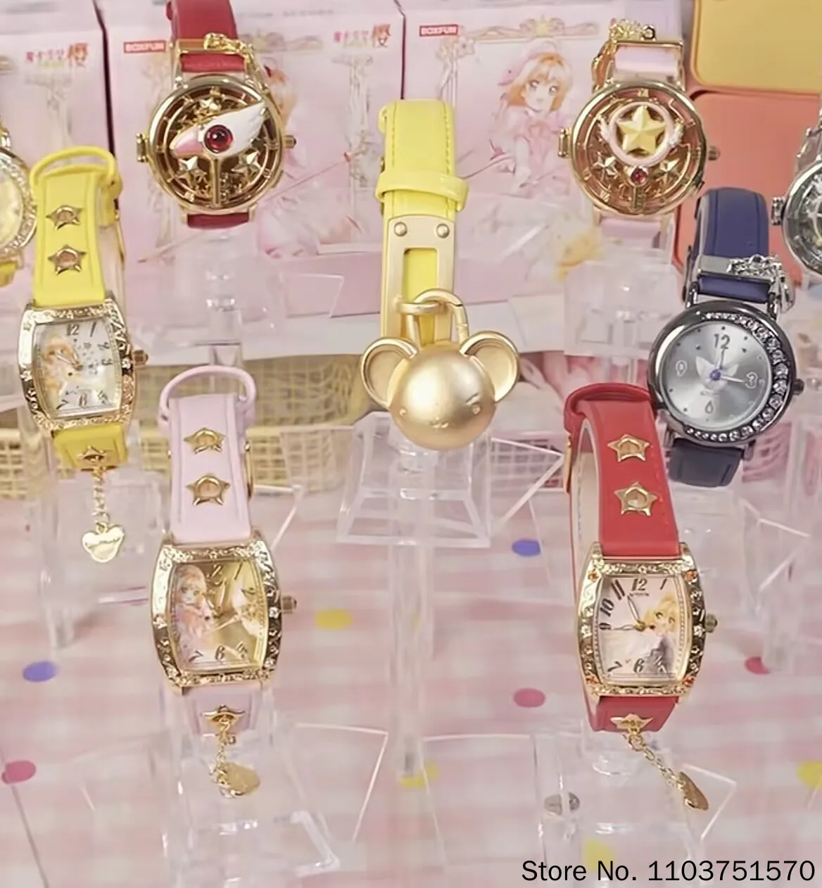 Boxfun Original Cardcaptor Sakura Translucent Time Series Blind Box Watch Anime Collectible Wristwatch Collection Holiday Gift view 2