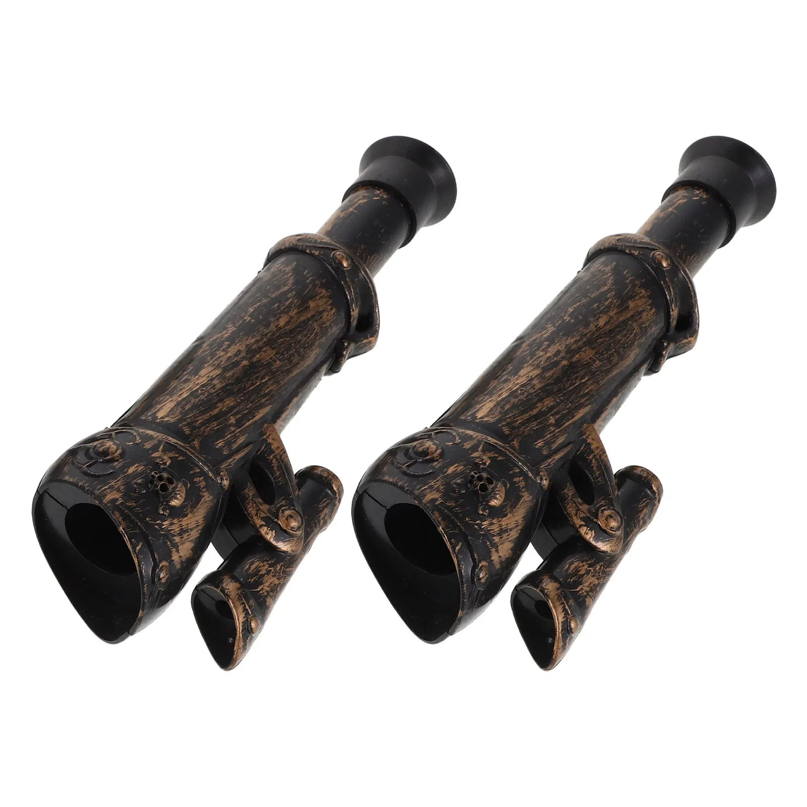 2Pcs Kids Pirate Telescope Collapsible Monocular Retro Handheld Scope for Children Ages 3-5 Portable Party Favor Cosplay Prop
