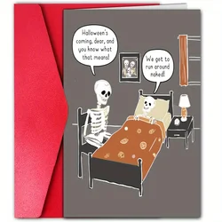 1pc, Funny Halloween Card, Creative pattern card, the best gift for best friends