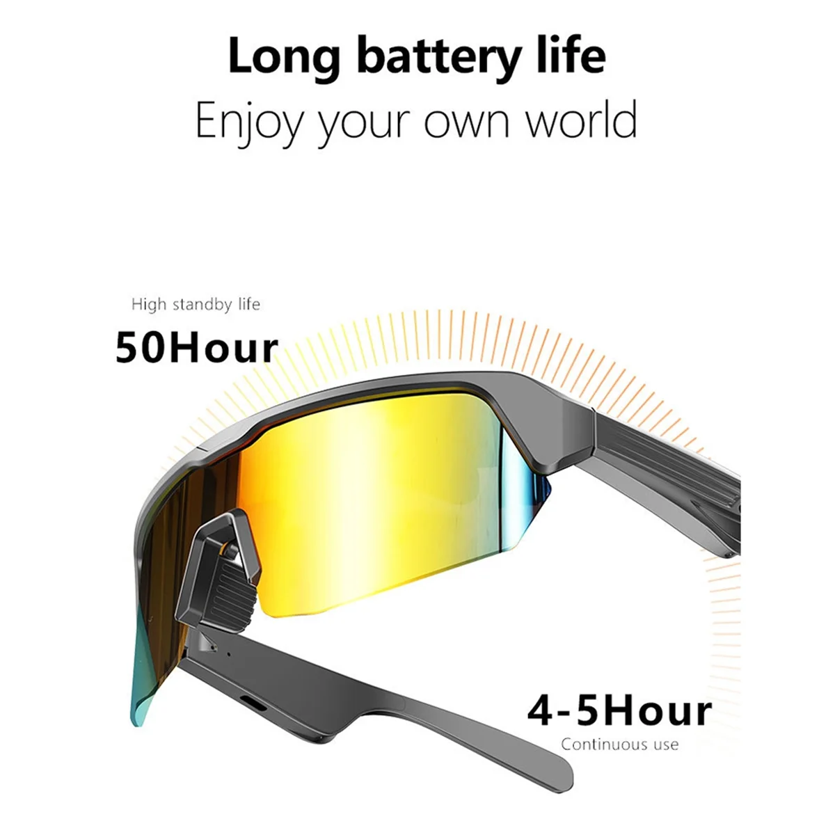 Отлично! Умные солнцезащитные очки Bluetooth с аудиовызовом и возможностью музыки, спортивные наушники-вкладыши для вождения