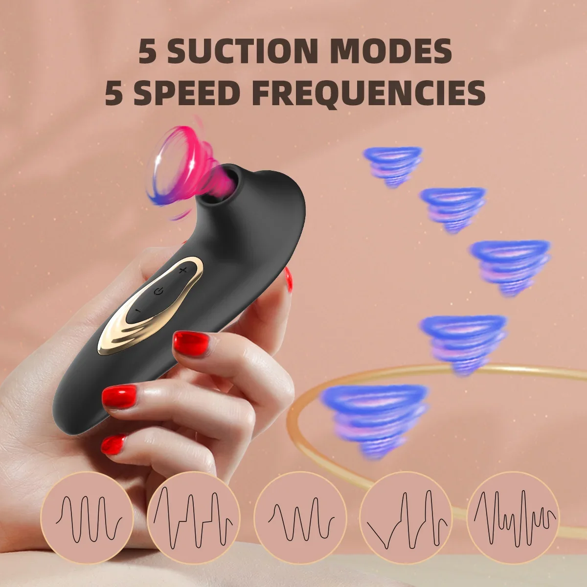 Clitoris Sucking Vibrator for Women Vacuum Sucker Nipple Suction Stimulator 5 Modes Vibrating Oral Sucking Clit Female Sex Toy