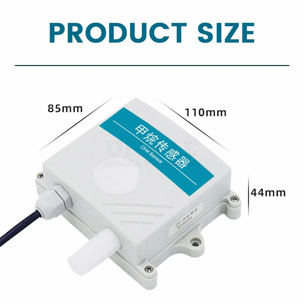 Methane Sensor CH4 Concentration Detector Transmitter 0-100LEL Output RS485 0-5V 0-10V 4-20mA Gas Sensor with Digital Display