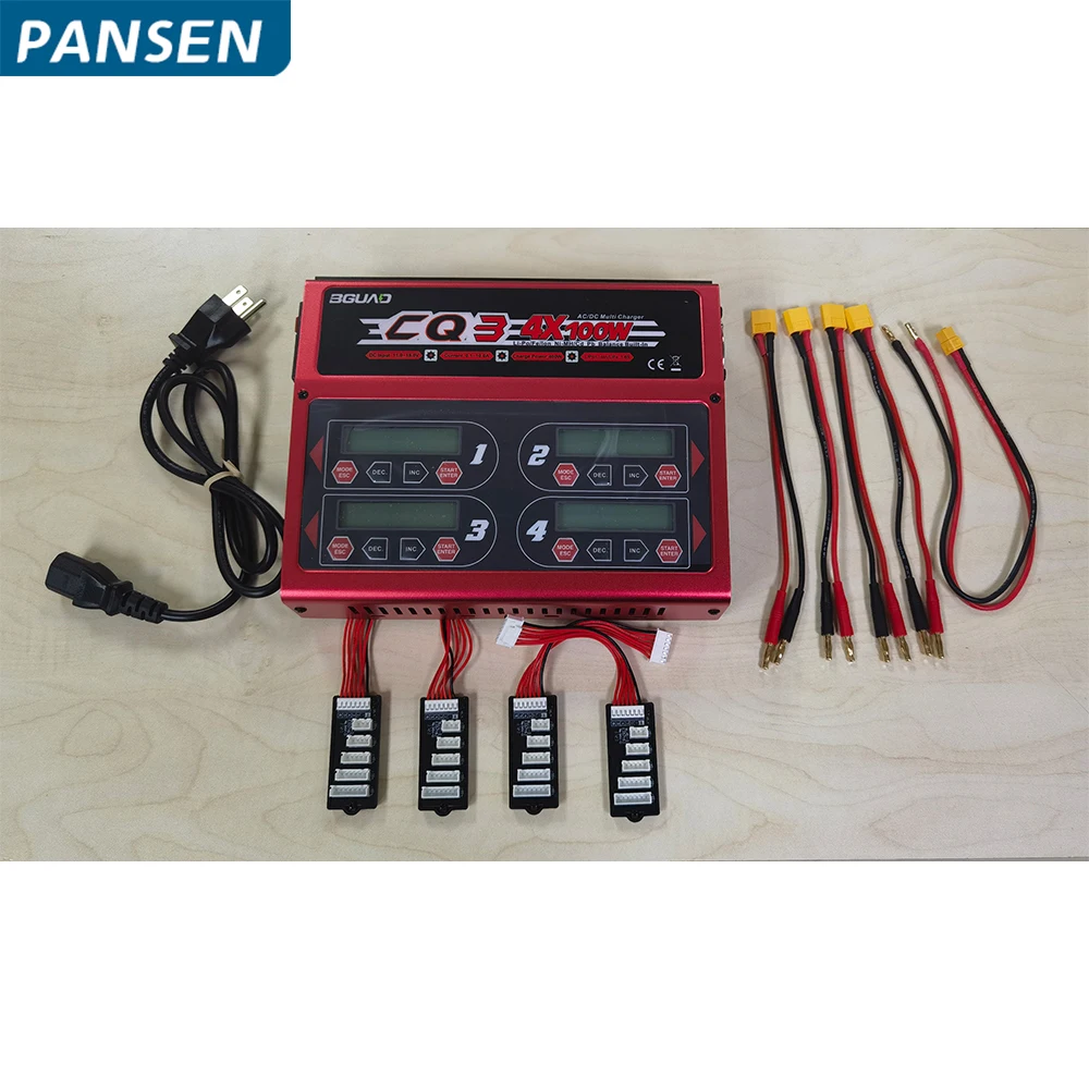 EV-Patricia-Déchargeur Eousl avec écran LCD numérique, chargeurs pour drones modèles, peut charger quatre batteries au lithium 6s, CQ3, 100W