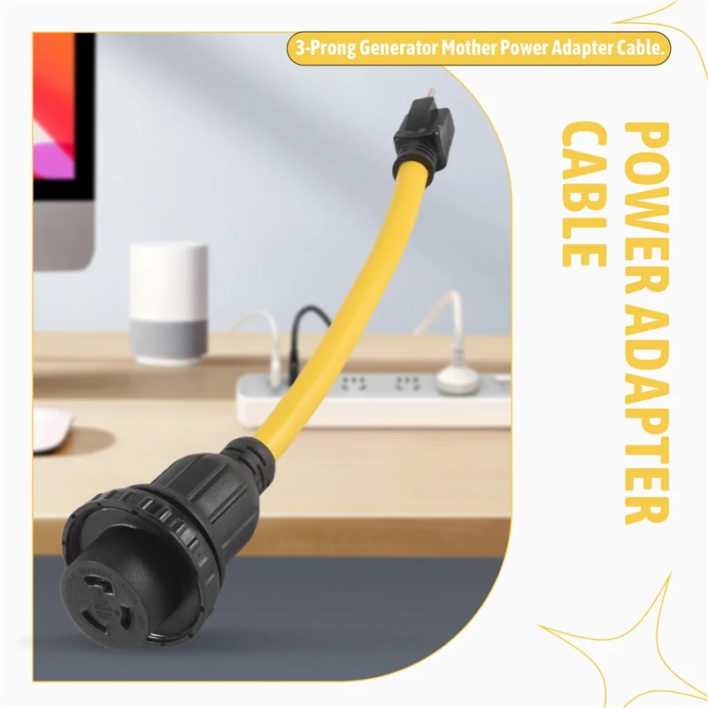 

J1UL1N Nema 5-15P штекер-L5-30R шнур адаптера питания, генератор 30 А на 15 А бытовой кабель-адаптер с вилкой стандарта США, простой в использовании