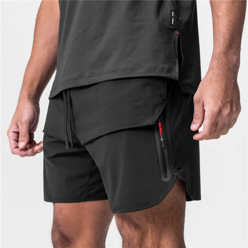 Sport Shorts Men Sportswear Fashion Running Shorts Quick-drying Beach Bottoms Summer Gym Fitness Training Jogging Short Pants