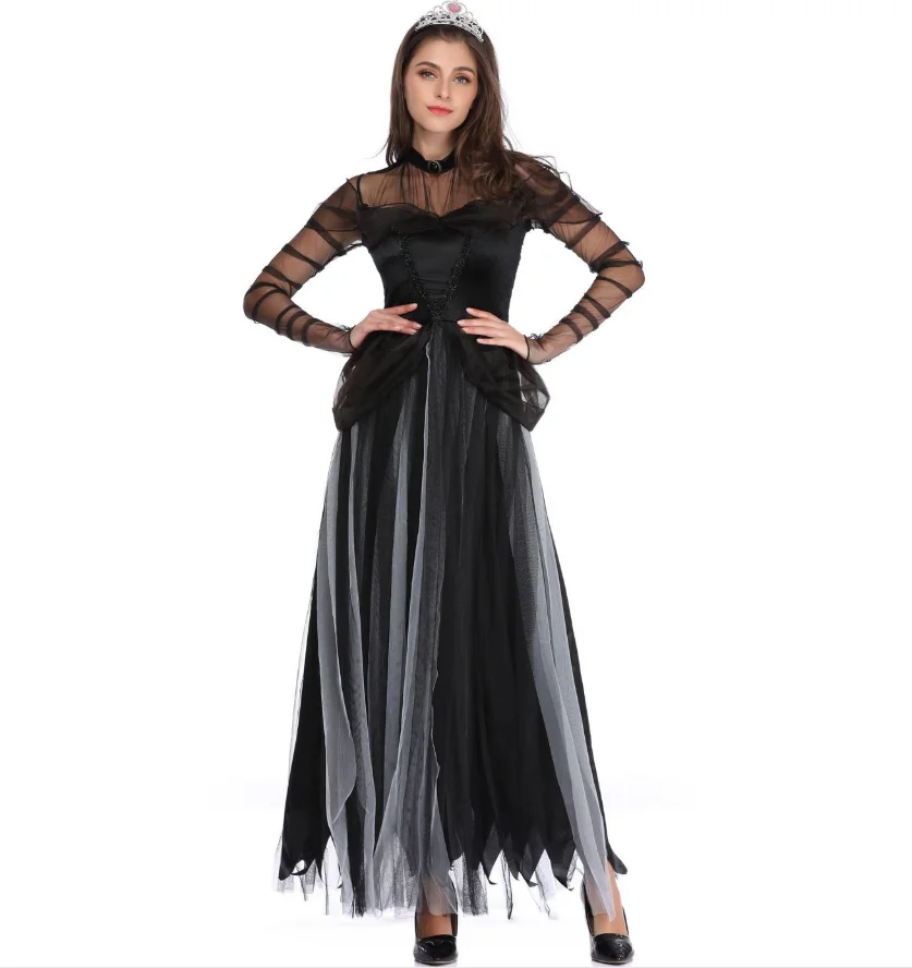 Spaventoso Horror Halloween Costume Cosplay Carnival Women Zombie Ghost Bride Vampire Devil Witcher Maxi Dress Party Stage abbigliamento