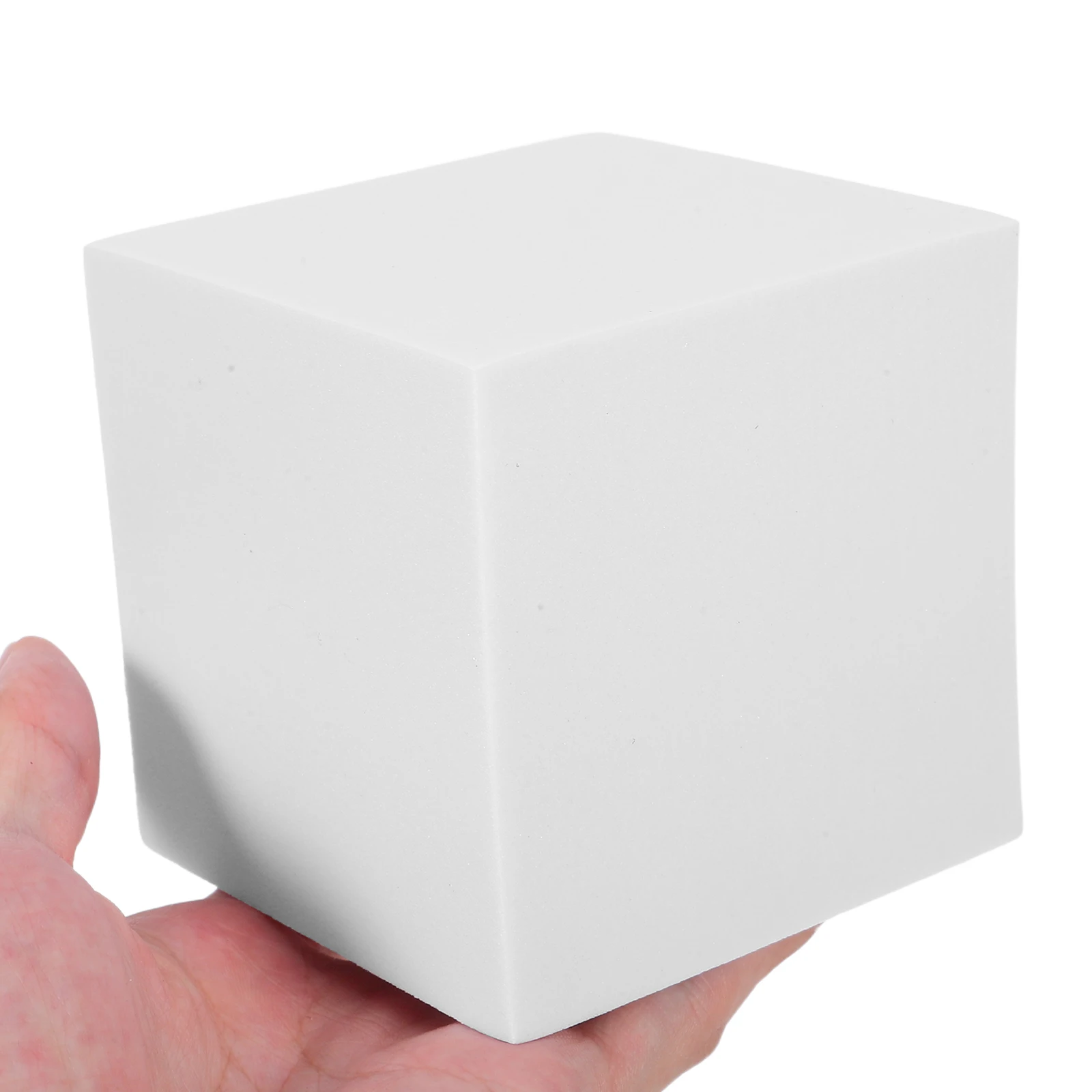 8pcs White Geometric Ornament Set Foam Cube Decorative Photography Props for Jewelry Cosmetics Makeup Photoshoot