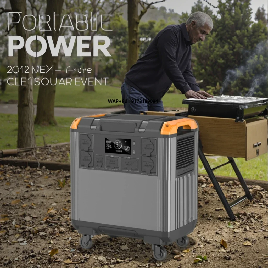 Portable 110V/220V 30000W Pure Sine Wave Inverter 5376wh Solar Power Generator Home & Outdoor Emergency Supply Car Power Source