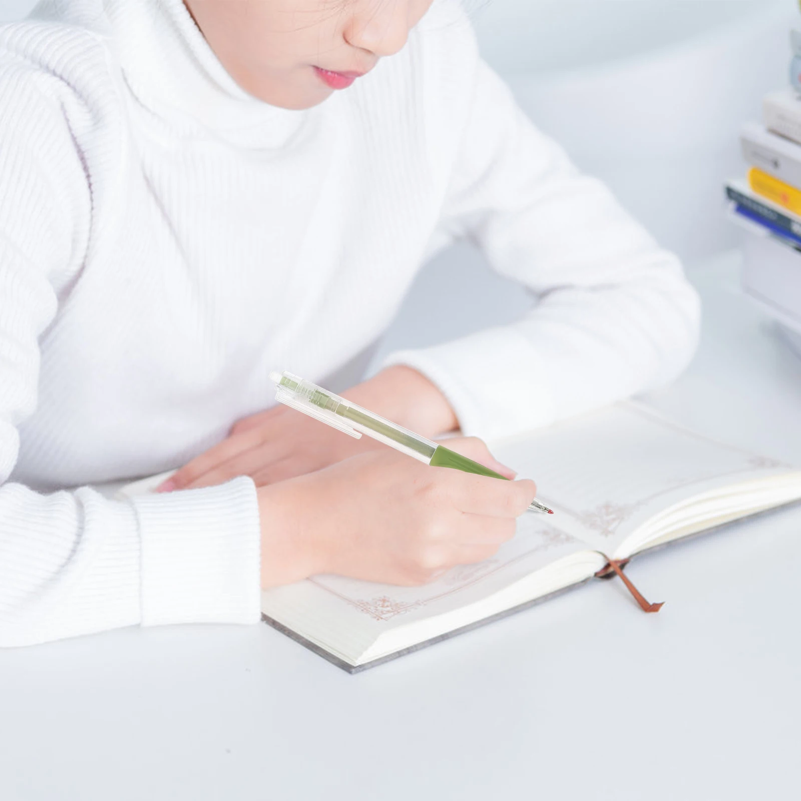 

5Pcs Gel Pen Simple Press Type Students Portable Smooth Writing Office School Supplies Multi-Use Writing Tools