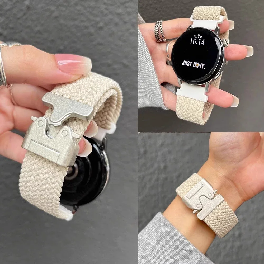 

Ремешок для Samsung Galaxy Watch 7/FE/6/5/5 pro/4/Classic/3 плетеный браслет correa Huawei watch GT 2 3 pro 4 20 мм 22 мм ремешок для часов